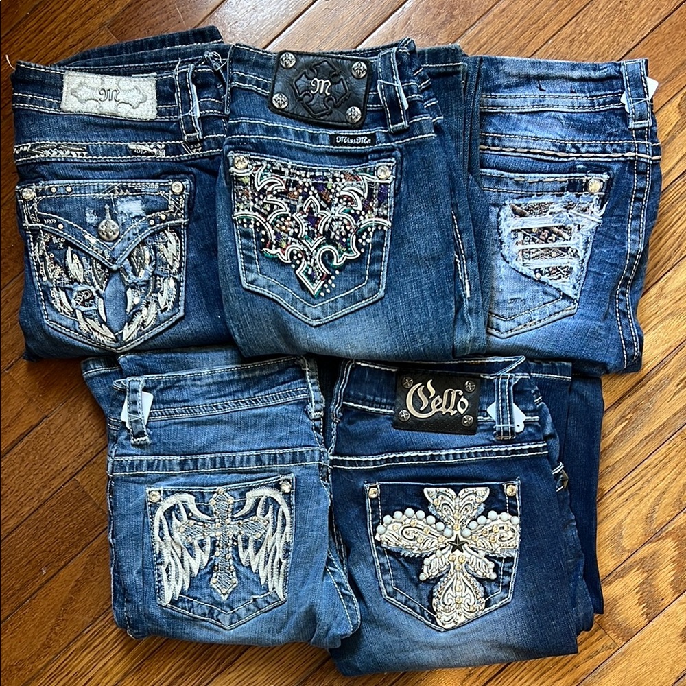 Women's Embellished Blue Jeans